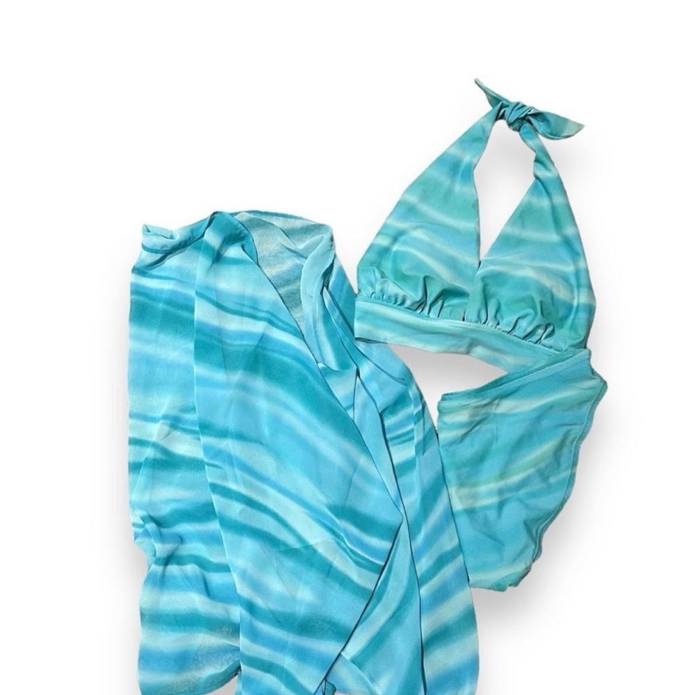 OCEAN PACIFIC TWO PIECE SWIMSUIT and MATCHING WRAP - Picture 14 of 14
